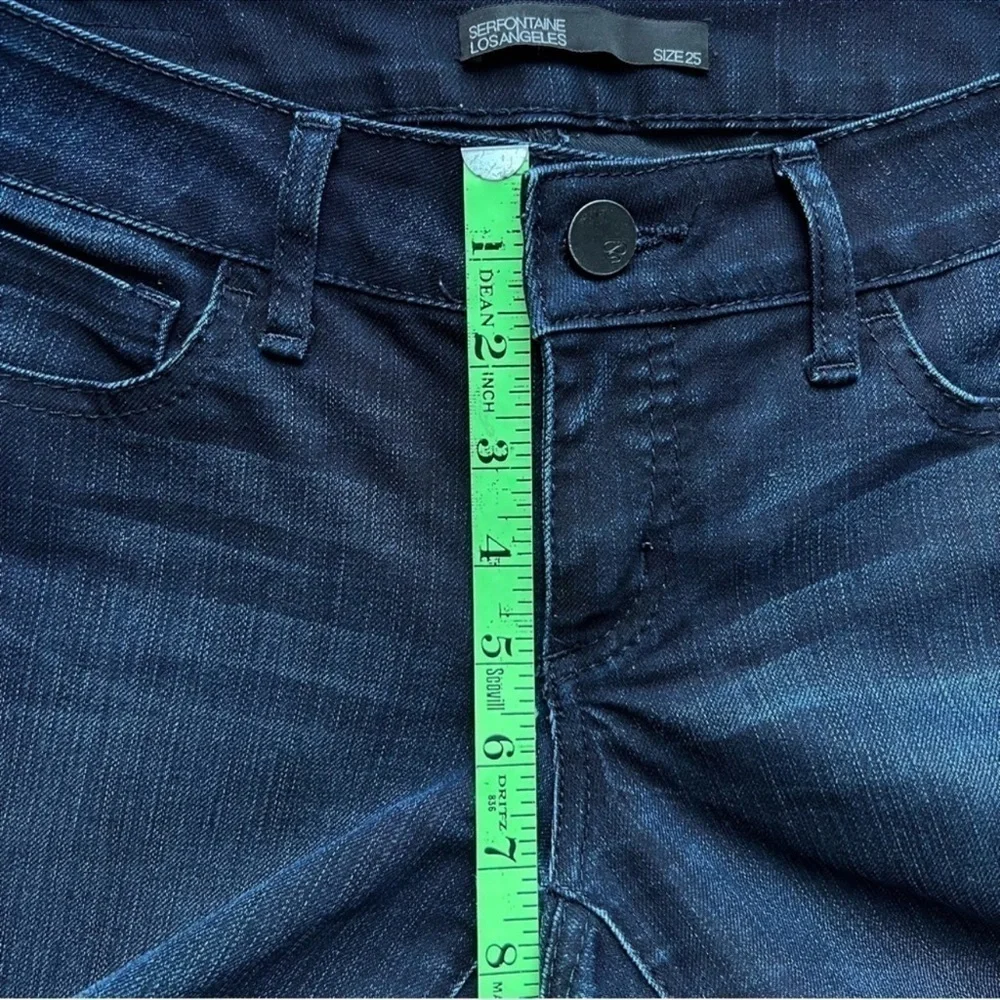 Serfontaine low rise skinny jean dark wash cigarette leg stretch Euphoria sz 25